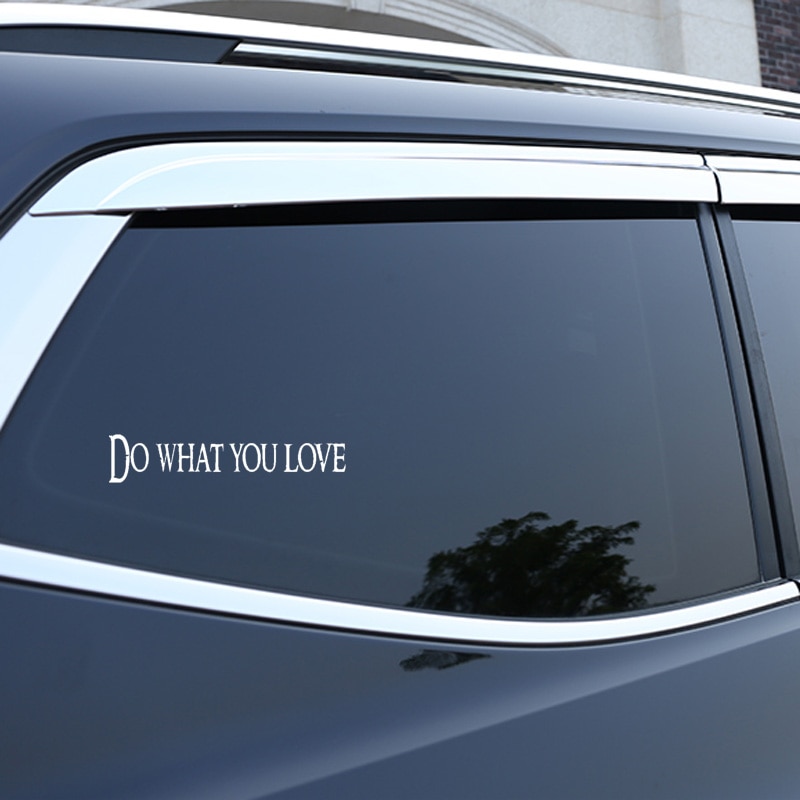 Miếng sticker &quot;Do What You Love&quot; dán ô tô chất lượng 15.5cmx3.2cm