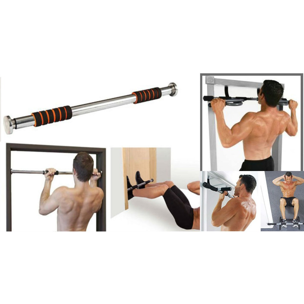 Xà đơn treo tường gắn cửa độ dài tùy chỉnh 60 - 100 cm , dụng cụ thể dục tập gym