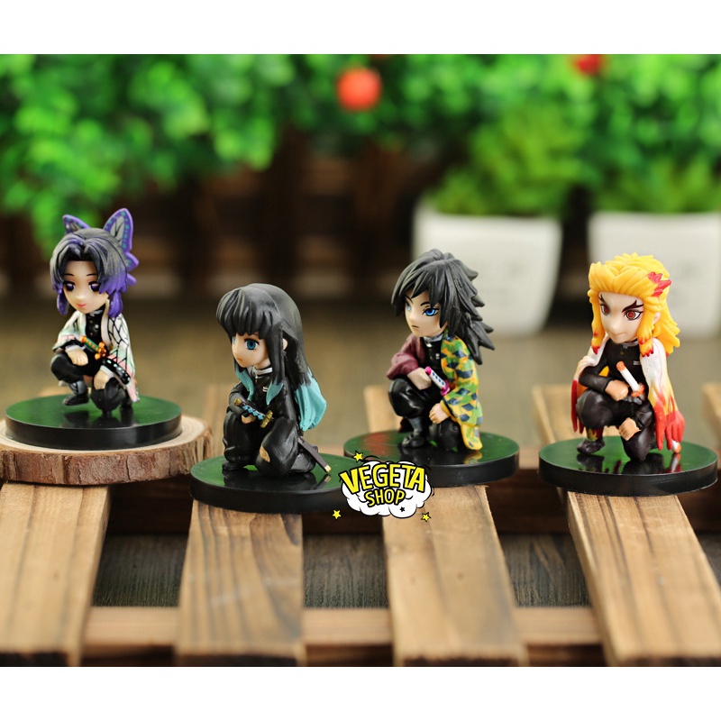 Mô hình Kimetsu No Yaiba - Mô hình thanh gươm diệt quỷ - Set 4 trụ cột Tokitou Giyuu Shinobu Rengoku - Cao 6,5cm