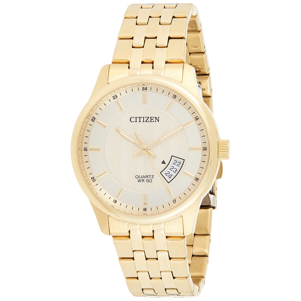 Đồng Hồ Citizen Nam Chính Hãng, Đồng Hồ Citizen BI1052 - 85P Dây Thép Vàng Fullbox.