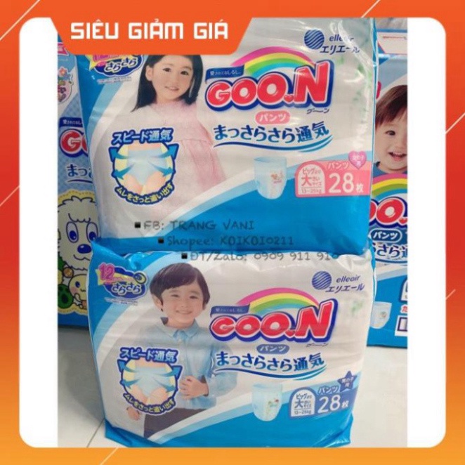 Tã Bỉm GOON Nội Địa Nhật dán quần NB90/S84/M64 Ma20s - -