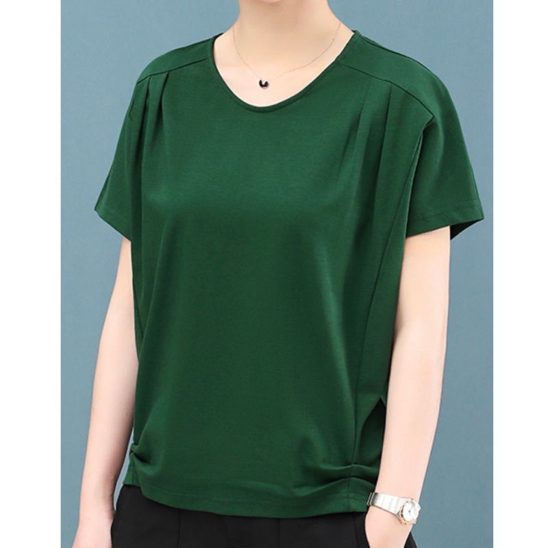 Áo thun trơn nữ tay ngắn Trung Niên Thiều Hoa chất liệu Cotton mát mẻ, năng động, thoáng mát K0210