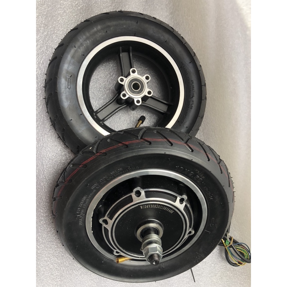 Bộ động cơ SAU VÀ BÁNH trước 10 inch, chuyên lắp xe scooter, chế xe điện trẻ em, xe 3 bánh đồ chơi NAMHP