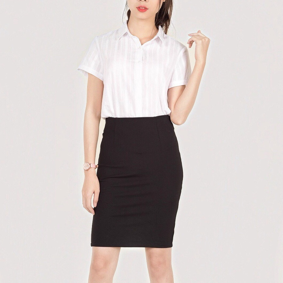 Chân váy bút chì ngắn Homieyl cao cấp, chân váy công sở nữ màu đen dài xẻ sau | BigBuy360 - bigbuy360.vn