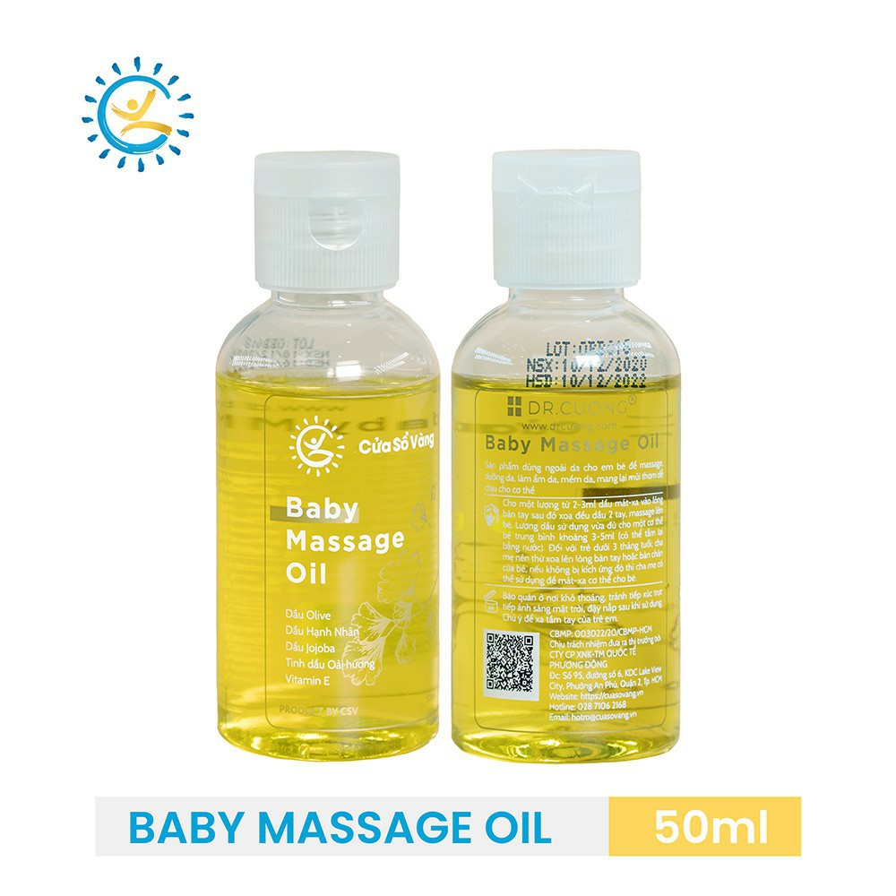 Dầu massage baby cửa sổ vàng