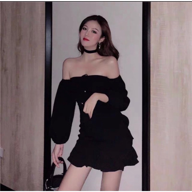 SITA DRESS - ĐẦM TRỄ VAI RÚT CÁCH ĐIỆU BÈO CHÉO