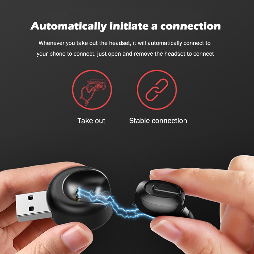 Bộ Tai Nghe Không Dây Bluetooth Mini Chống Ồn Cho Điện Thoại