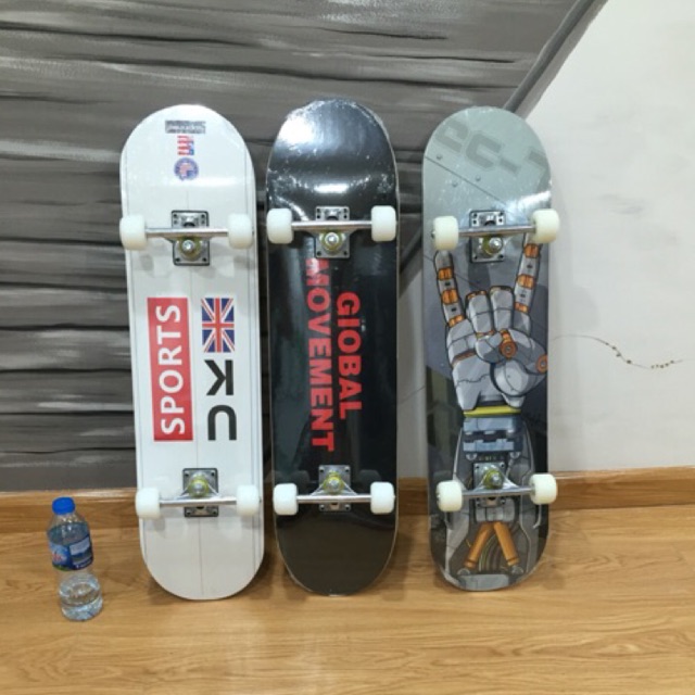 Ván trượt skateboard thể thao chất liệu gỗ phong ép cao cấp 7 lớp mặt nhám