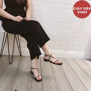 Giày cao gót giá rẻ Sandal xỏ dây mảnh xéo Giày dép xinh MYS