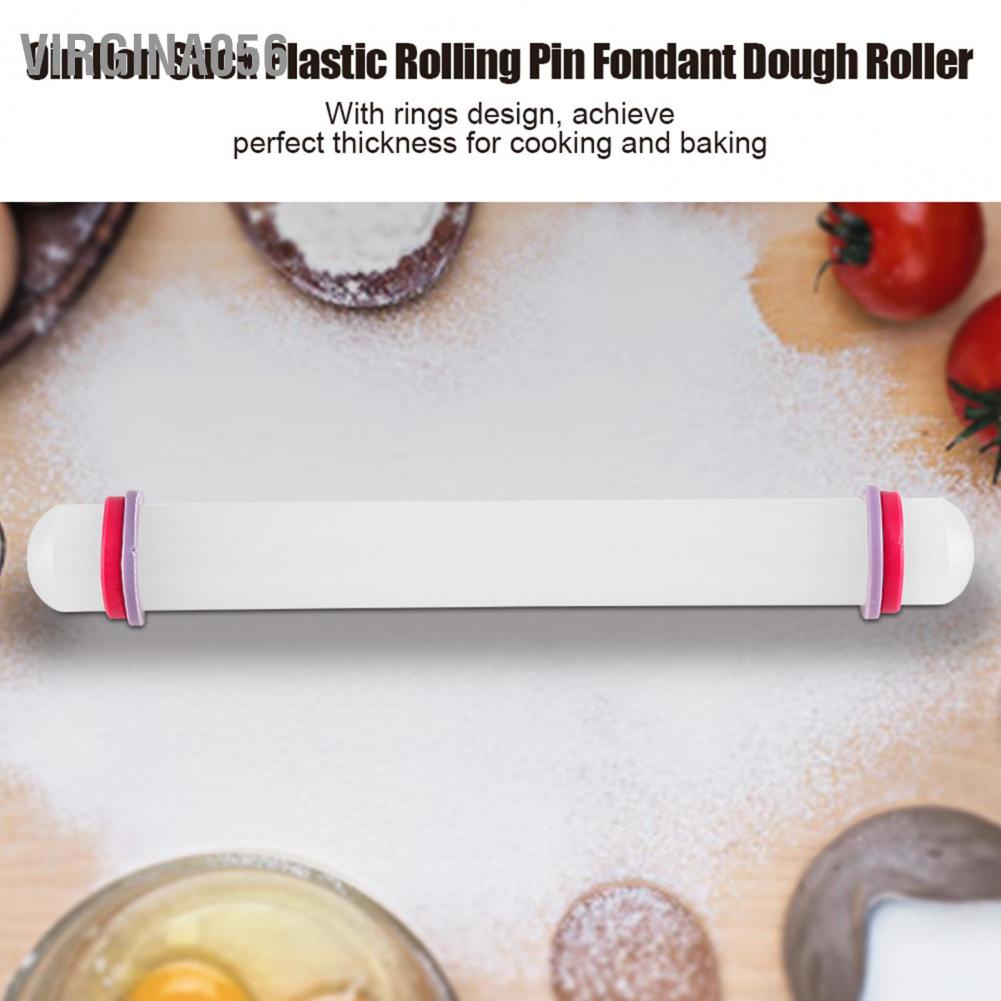 Có thể bán buôn 9in Non Stick Plastic Rolling Pin with Ring Fondant Cake Cookie Dough Roller Baking Tool Virgina056 Hàng giao ngay