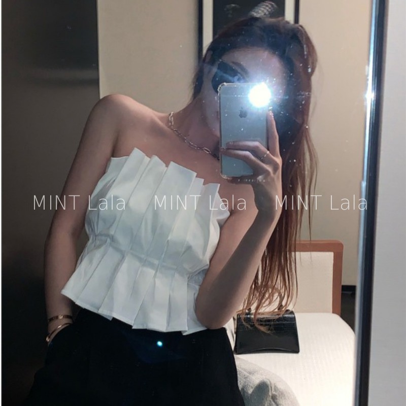 Áo Cúp Ngực Xếp Ly Áo Ống Thiết Kế Thanh Lịch Hot Girl [CÓ SẴN]