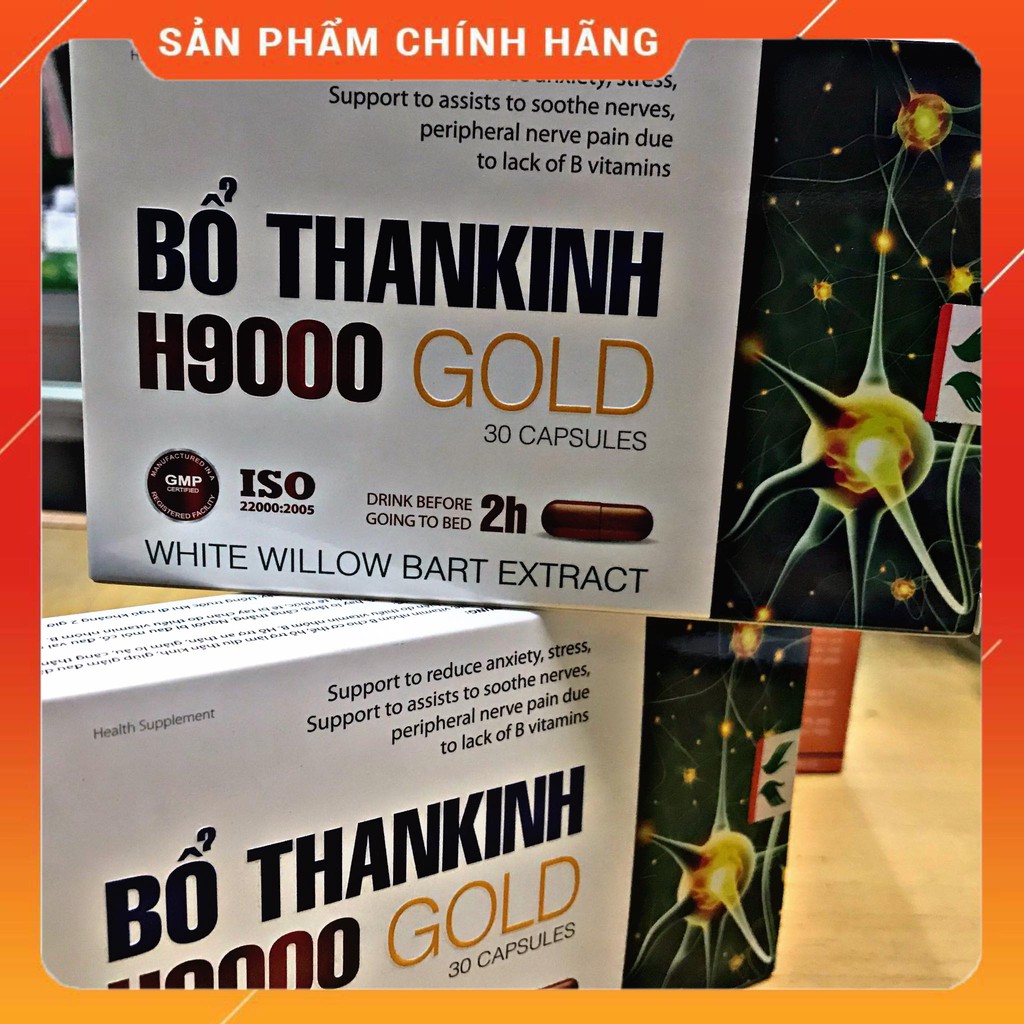 Bổ Thần Kinh H9000 Gold - Hỗ trợ giảm lo âu, căng thẳng, làm dịu thần kinh, giúp giảm đau dây thần kinh ngoại biên.