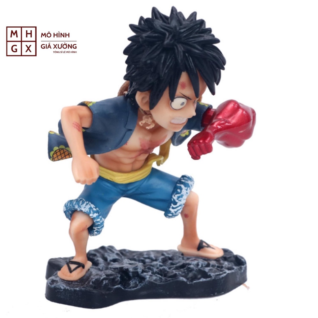 Mô hình One Piece Luffy 2 tay thay thế cao 11cm trạng thái chiến đấu  , figure mô hình anmie one piece luffy