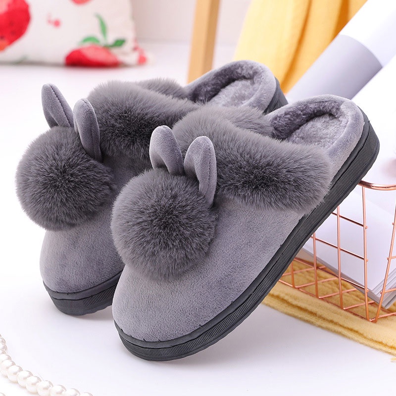 Dép bông RENBEN mang trong nhà ấm áp xinh xắn thời trang dành cho cả nam và nữ