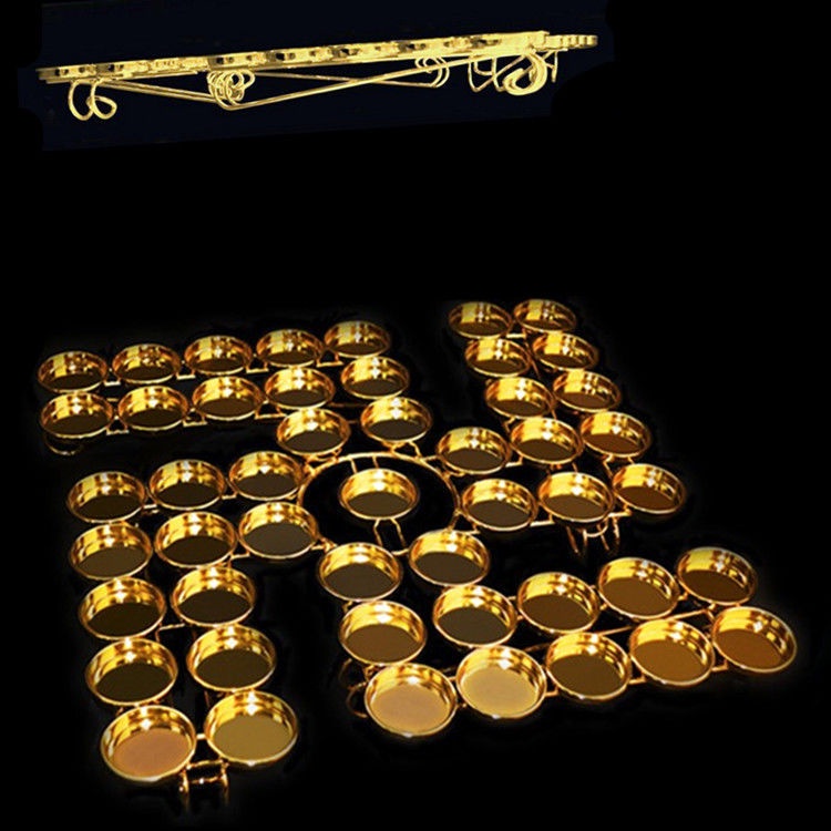 Đèn dược sư chư vạn , đế nến hợp kim chữ vạn