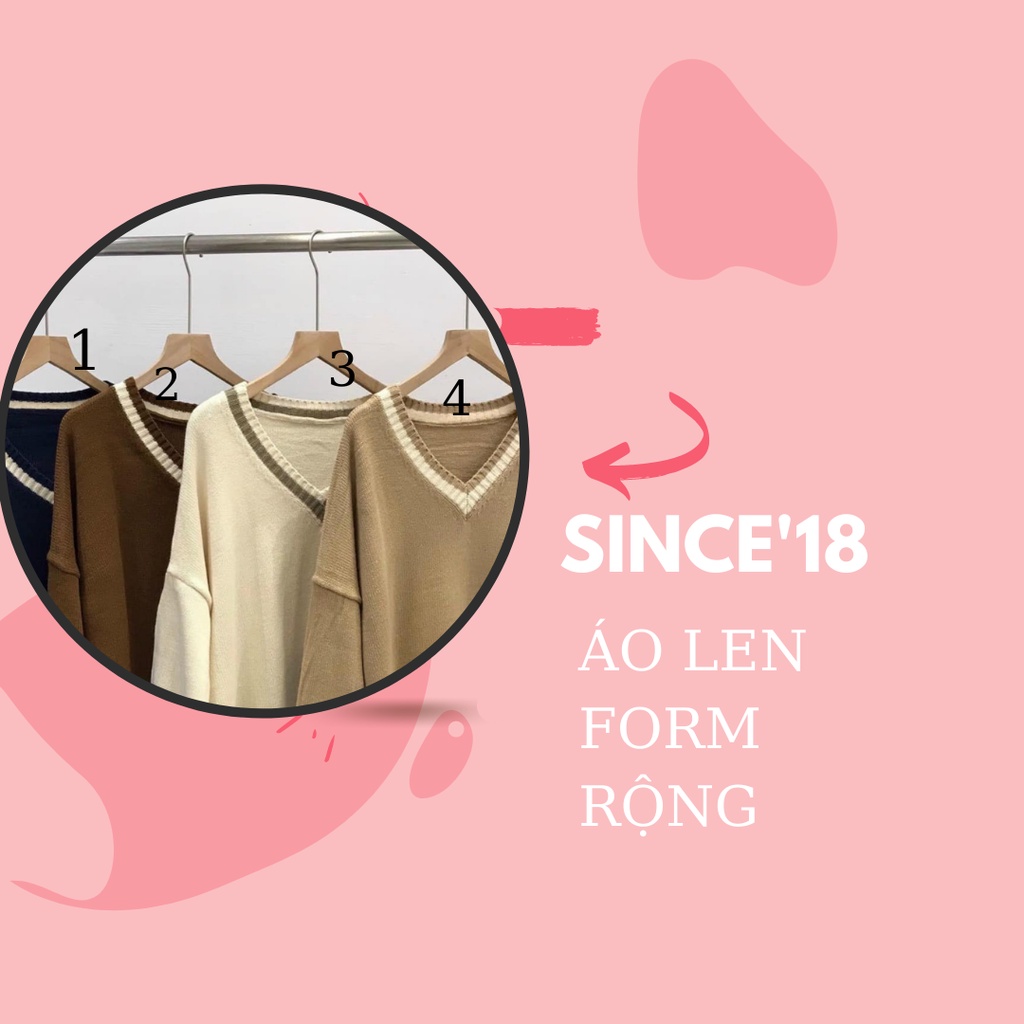 [HÀNG QC, SẴN] ÁO LEN DÀY DẶN, 2 LỚP, FORM RỘNG THOẢI MÁI >65KG