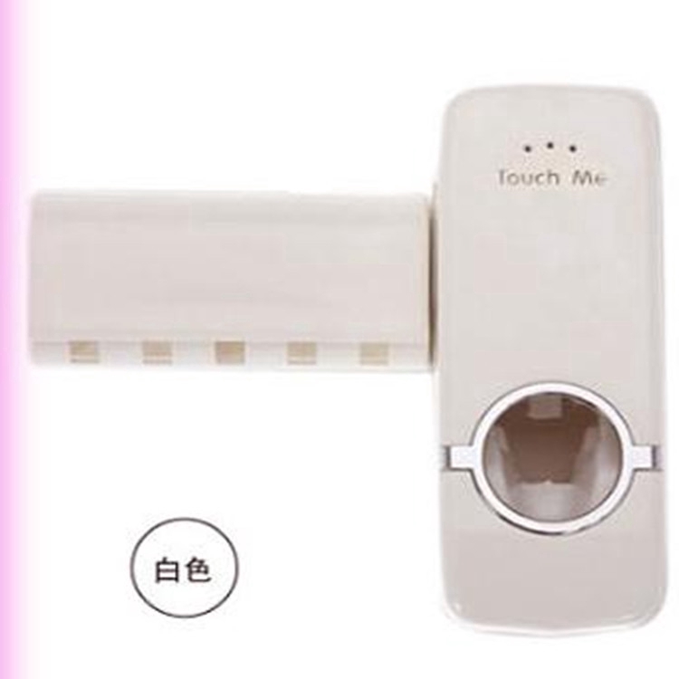 Automatic squeeze toothpaste dispenser toilet toothbrush holder