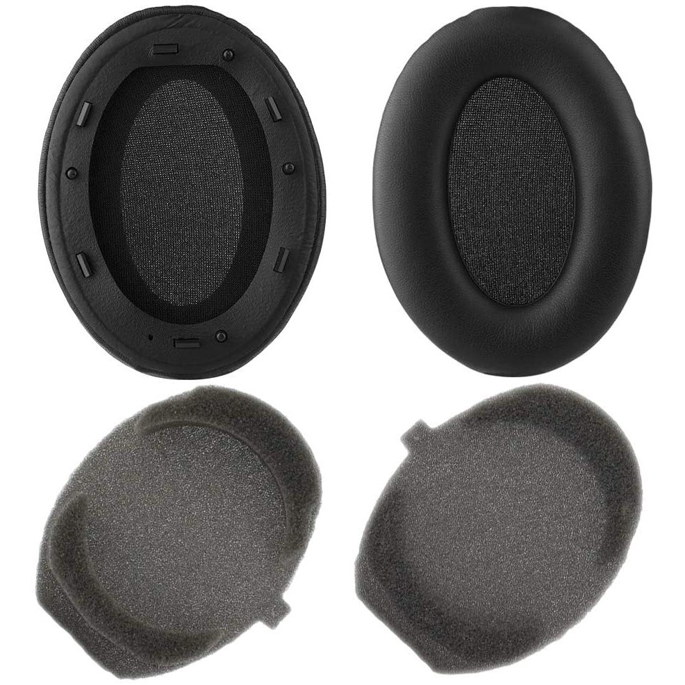 Đệm Tai Nghe Bằng Da + Xốp Mềm Cách Âm Cho Sony Wh-1000Xm3 1000xm2 1000x