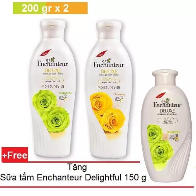 Combo 2 Chai Dưỡng Thể Enchanteur + KM st 150g