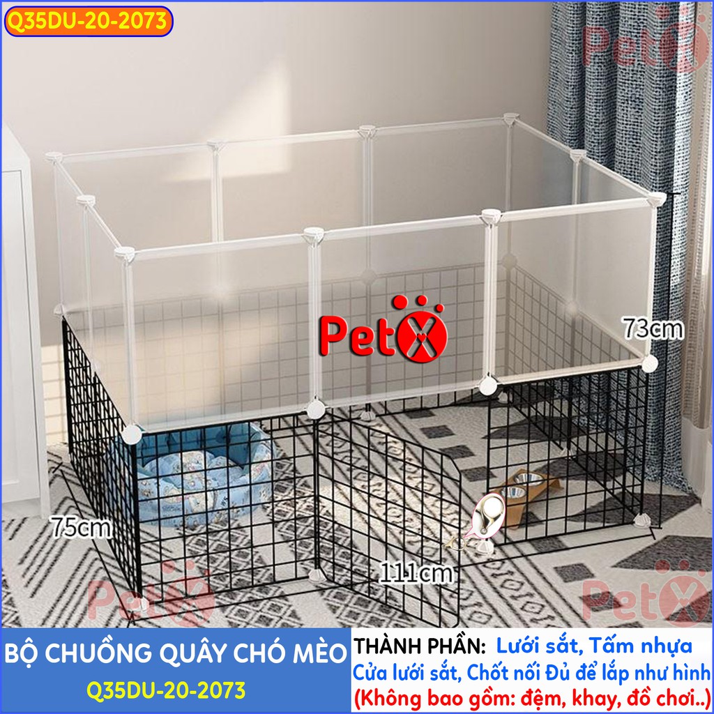 Quây chuồng chó mèo lắp ghép nuôi thú cưng sơn tĩnh điện giá rẻ-6