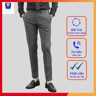 Quần âu xám đậm form ôm full size cực chất