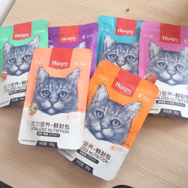 Pate wanpy cho mèo gói 80gr