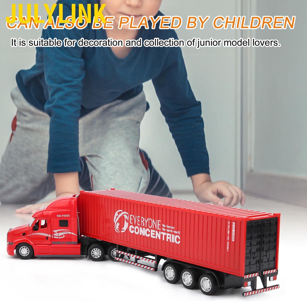 Mô hình xe container đồ chơi có đèn và nhạc cho bé