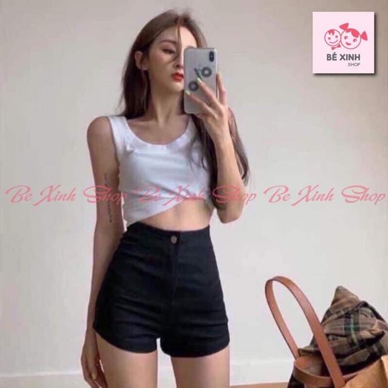 (Full size 35-90kg) Quần Short Bò Cạp cao - HÀNG CHÍNH HÃNG - Cạp cao /FULL SIZE/ Ảnh thật + video
