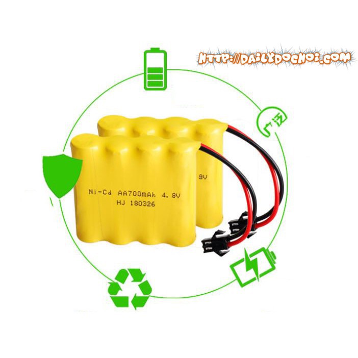 dochoi.vn Pin sạc ô tô 4.8V 700mah hàng thông dụng Hàng mới 100%