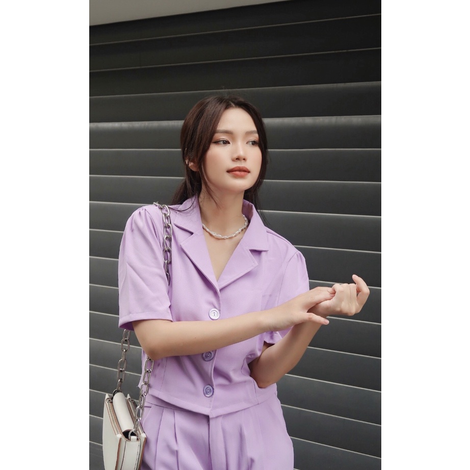 Set  Áo Cổ Vest Quần Dài - BLS22064