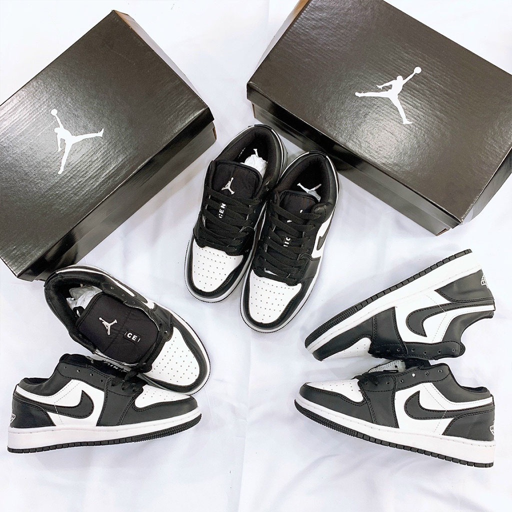 Giày Sneaker Nam Nữ Đen Trắng, Giày Nike Air Jordan 1 JD 1 Panda Cổ Thấp Cao Cấp 2021 | BigBuy360 - bigbuy360.vn