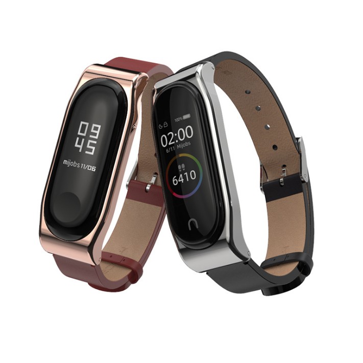 Dây đeo thay thế cho Xiaomi Miband 3 - 4-5 MB14 da PU thời trang