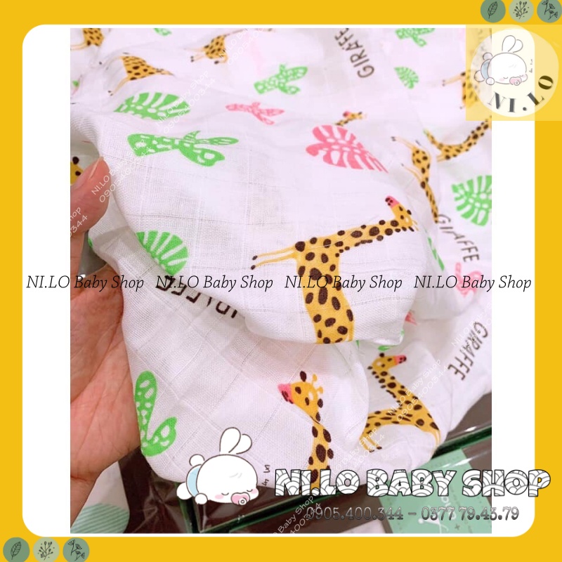 Hộp 2 khăn tắm sợi tre Aden &amp; Anais Swaddle cho bé (Hộp xanh mới)