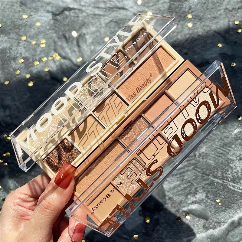 Bảng phấn mắt 8 màu KISS BEAUTY Mood Style Palette xinh xắn thời thượng KISS16 | BigBuy360 - bigbuy360.vn