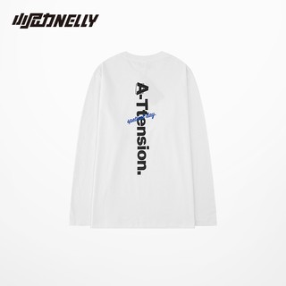 Áo thun dài tay NELLY cotton 100% dáng unisex form rộng in hình aatension