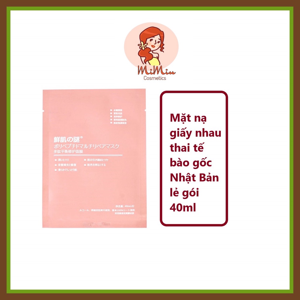 Mặt nạ nhau thai tế bào gốc Nhật Bản lẻ 1 miếng