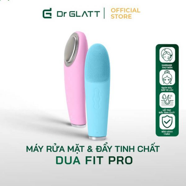 Máy rửa mặt và đẩy tinh chất Dr Glatt DUA FIT PRO - Hàng Chính Hãng Bảo hành 1 năm