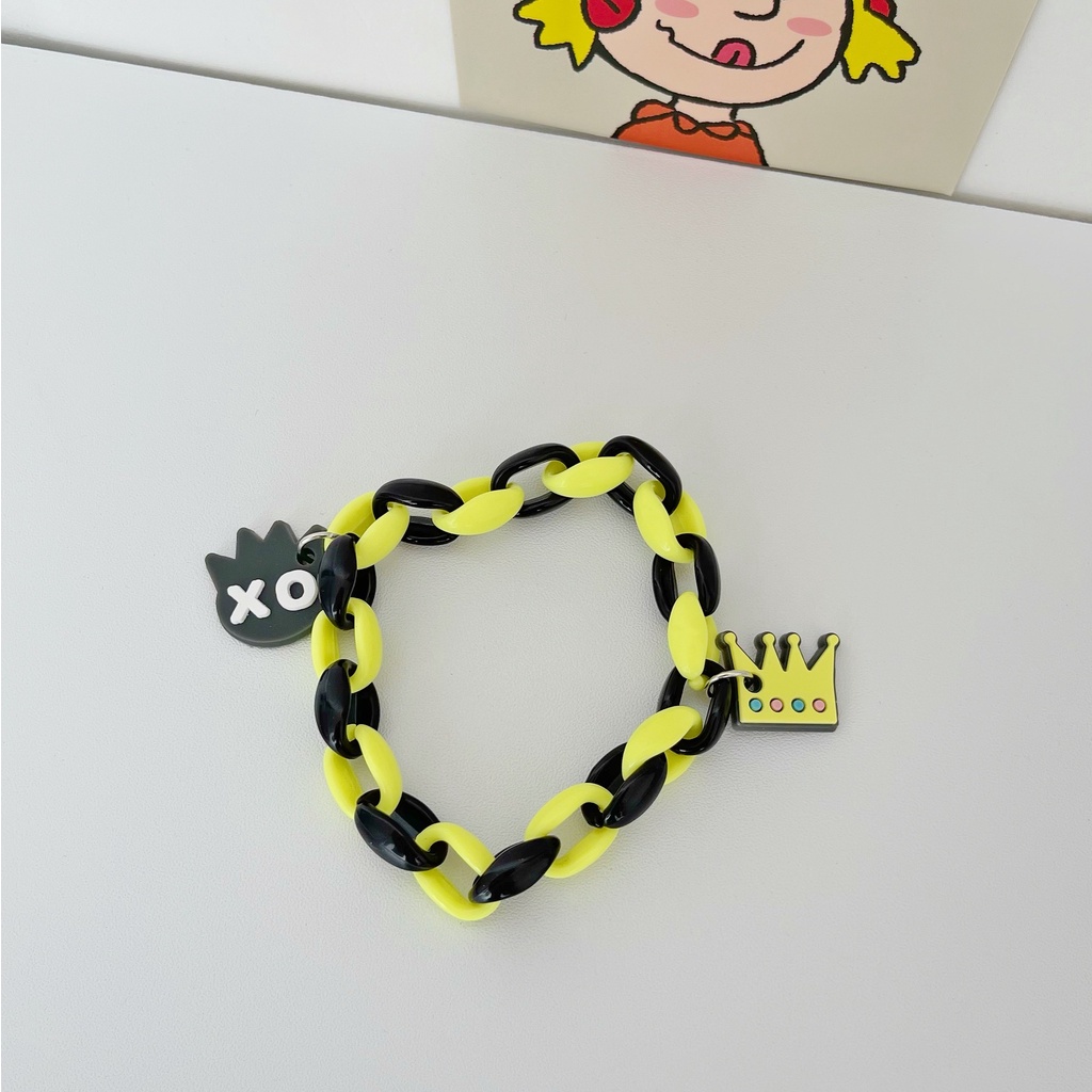 Vòng Tay Màu Đen Họa Tiết Cún Hoạt Hình Dễ Thương Ngọt Ngào Phong Cách Harajuku Nhật Bản | BigBuy360 - bigbuy360.vn