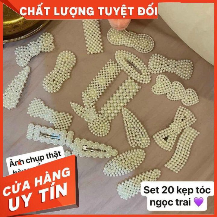 Kẹp Tóc Nhiều Mẫu Dễ Thương - Phong Cách Hàn Quốc Đính Ngọc Trai Nhân Tạo