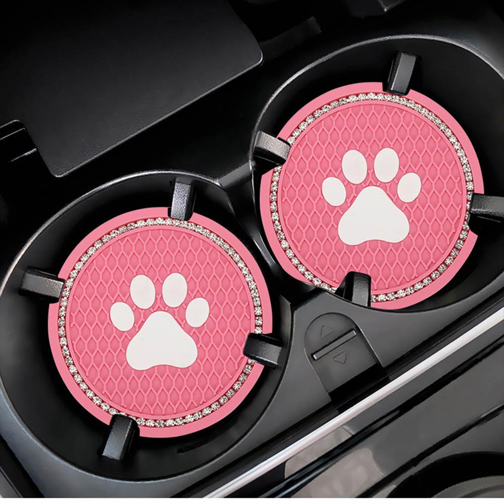 ESPO Thảm Lót Xe Hơi Bằng Silicone Hình Dấu Chân Chó Lấp Lánh Chống Trượt