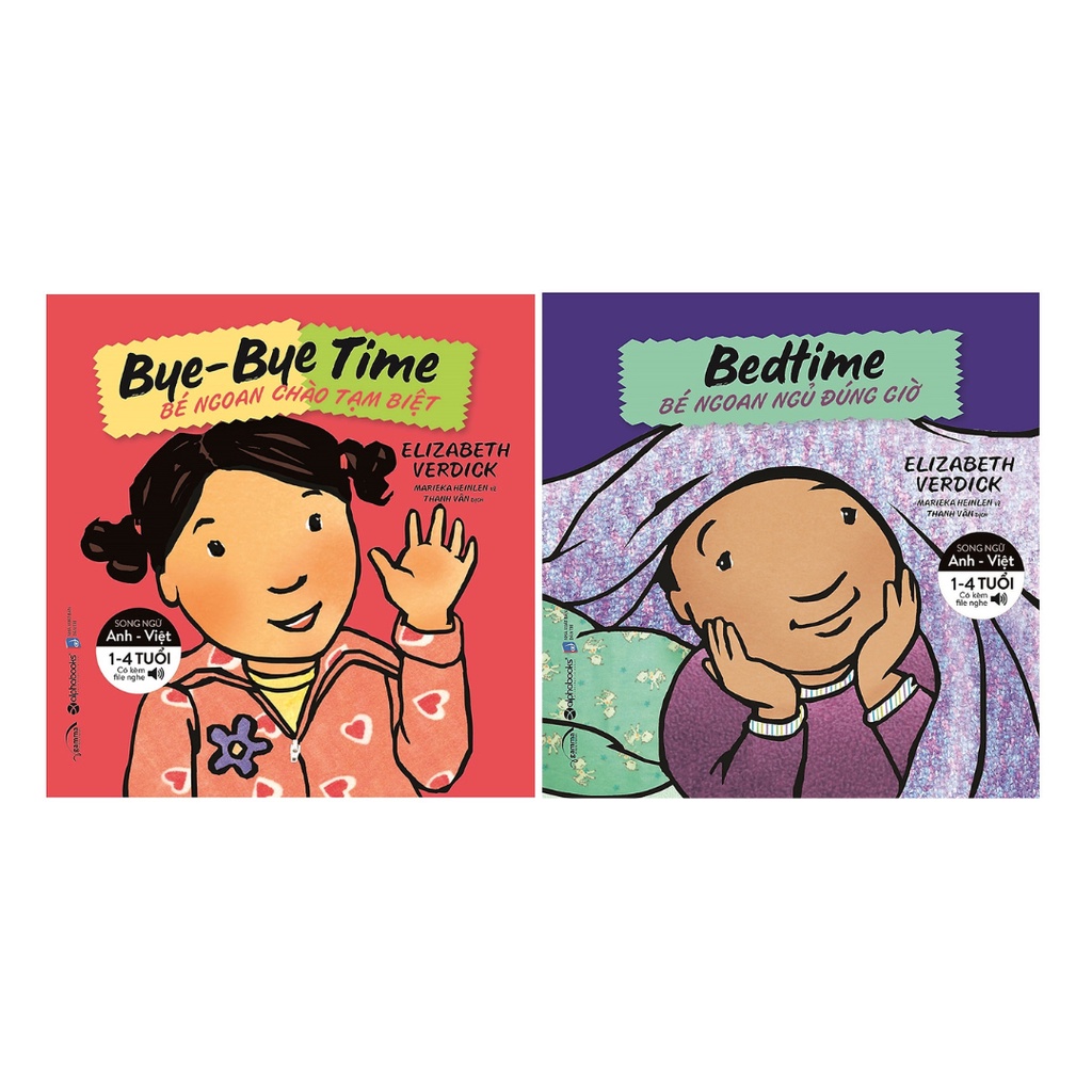 Sách Combo 2 cuốn Kỹ năng sống cho bé - Bé Ngoan Chào Tạm Biệt + Bedtime - Bé ngoan ngủ đúng giờ al