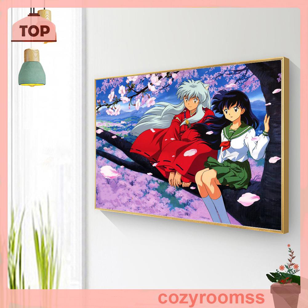 COZYR Inuyasha 5D DIY Full Round Diamond Painting Cartoon Mosaic Cross Stitch Kit