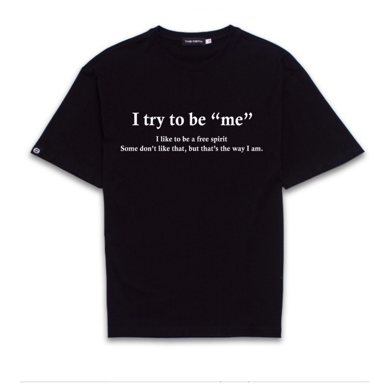 Áo Thun Nữ Đẹp in chữ "I try to be me" mặc lên dáng cực đẹp, chất liệu mặc mát mẻ Thương Hiệu The Coth AT2F2021