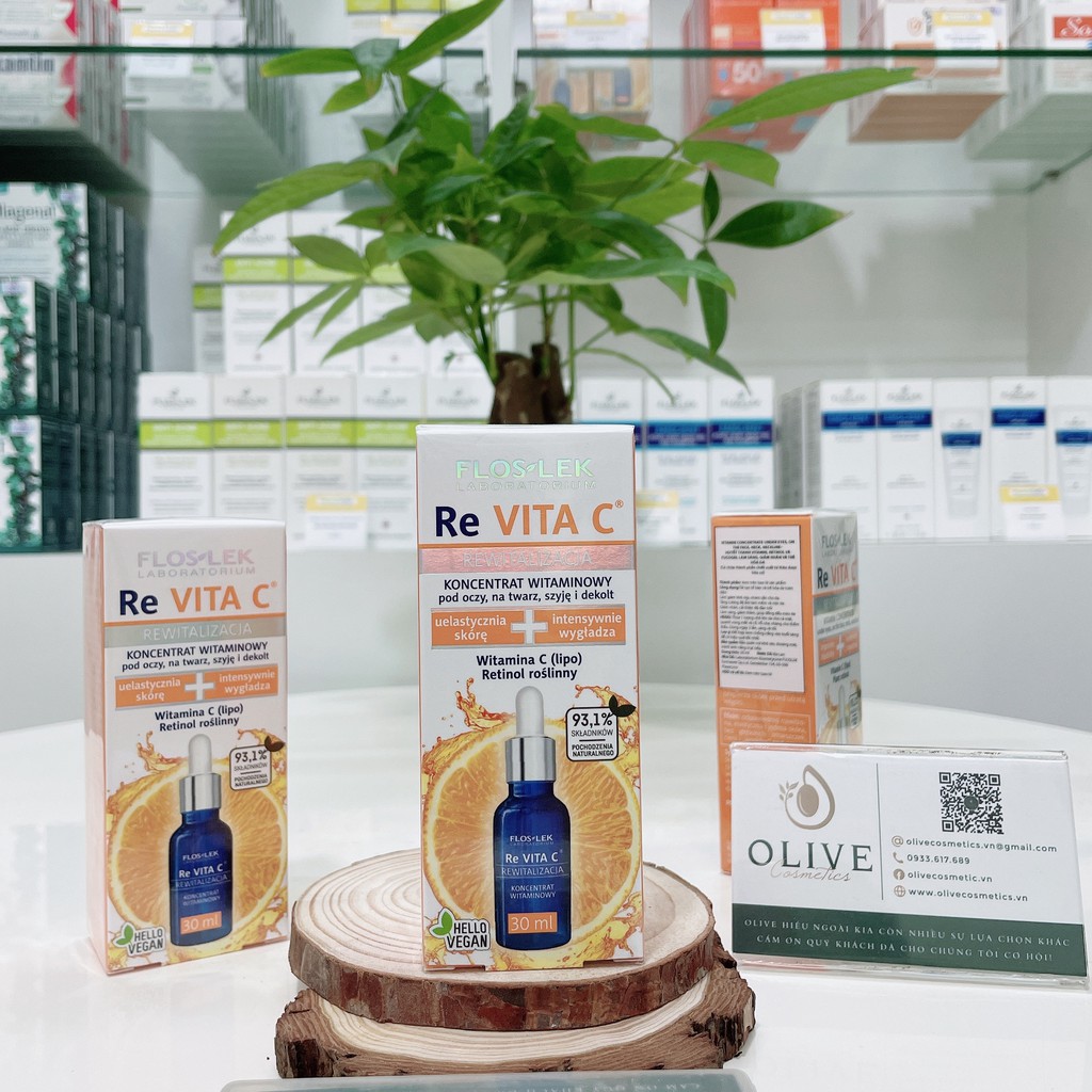 [HÀNG CHÍNH HÃNG] Tinh chất serum Vitamin C, Retinol và Fucogel làm sáng, giảm nhăn và trẻ hoá da Re Vita C Floslek 30ml | BigBuy360 - bigbuy360.vn