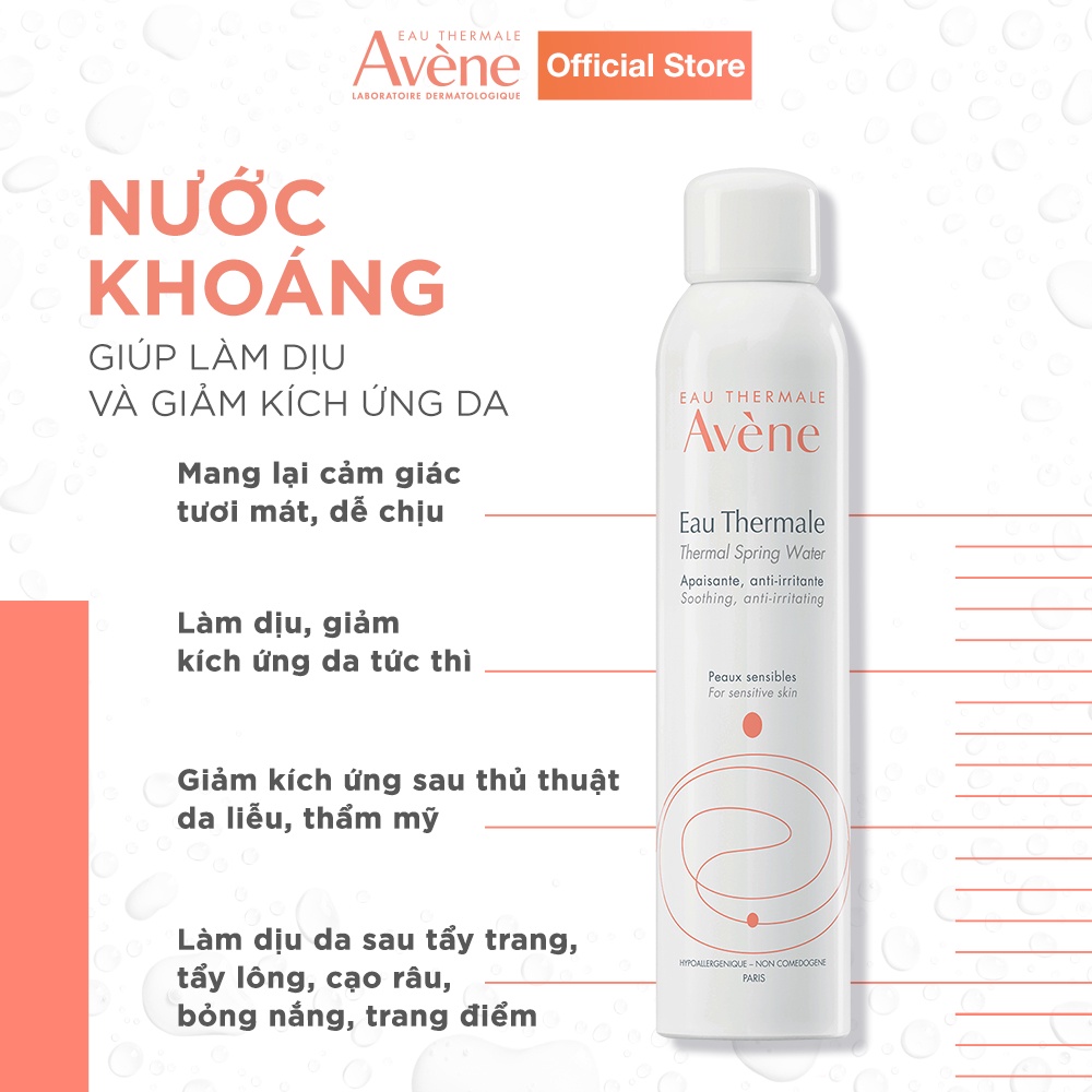 Xịt khoáng cấp ẩm và làm dịu da AVÈNE THERMAL SPRING WATER 50ml