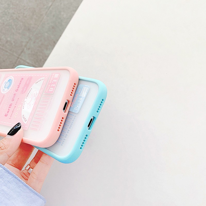 Ốp lưng iphone Tickeet & Planet nhám viền nổi cong 5/5s/6/6plus/6s/6splus/7/7plus/8/8plus/x/xs/11/12/pro/max/plus/promax | BigBuy360 - bigbuy360.vn