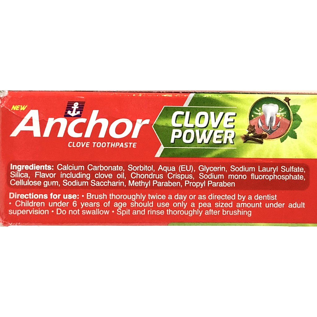 [TẶNG BÀN CHẢI]Kem đánh răng Giảm hôi miệng Anchor Clove Power - 175g