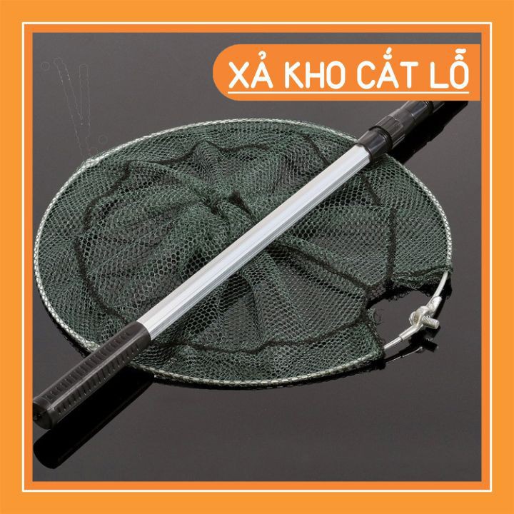 [Khuyến Mãi Lớn] Vợt Cá Gấp Gọn Vành Tròn INOX 1m5 - 2m1 VCG-01