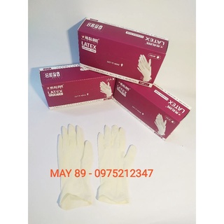 GĂNG TAY Y TẾ LATEX, NITRILE HOÀNG LONG - HỘP 50 ĐÔI.