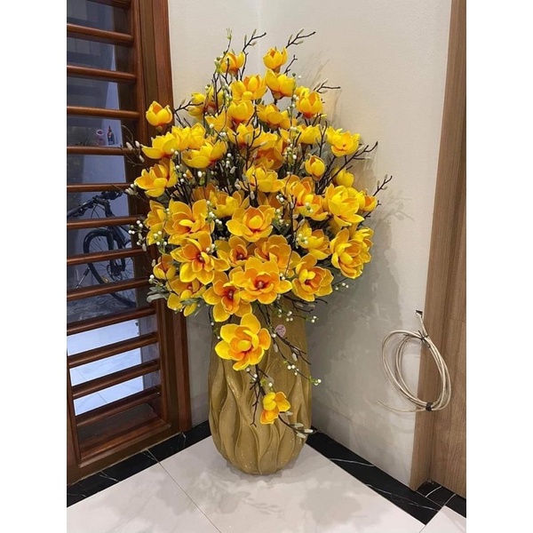 Hoa mộc lan 6 bông loại đẹp Dài 120cm trang trí nhà cửa hàng